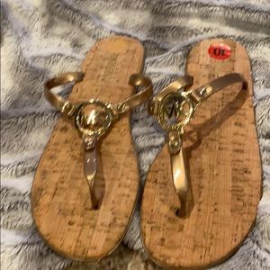 Michael Kors Gold cork sandals 10 women’s new